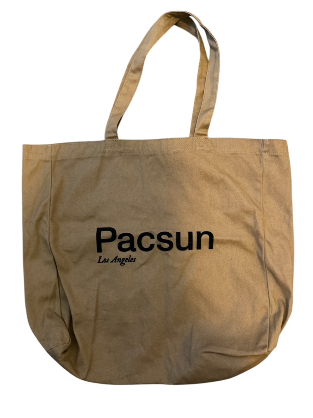 PacSun Tan Canvas Tote with Black Logo